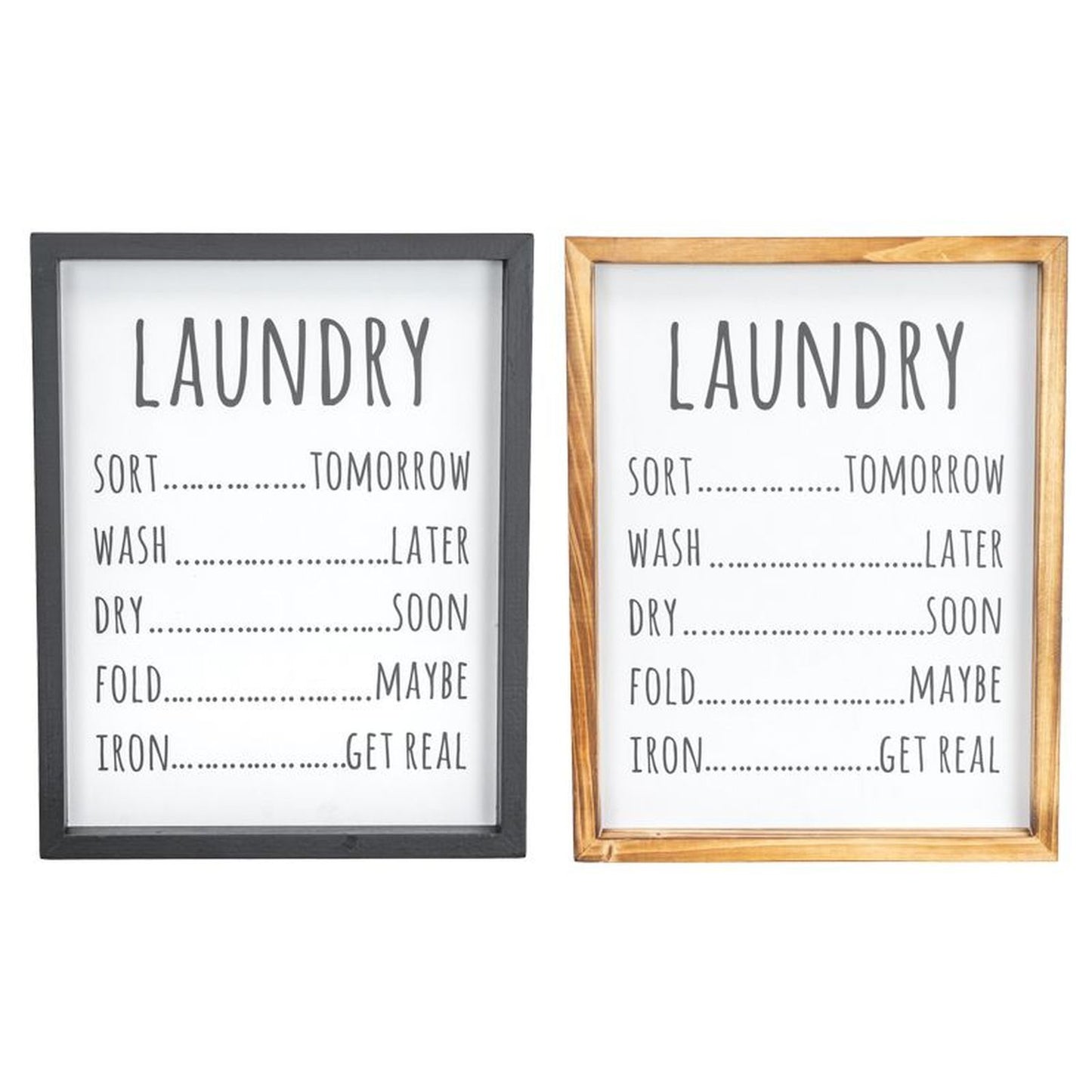 Hanna's Handiworks Procrastination Laundry Sign Set Of 2 Assortment
