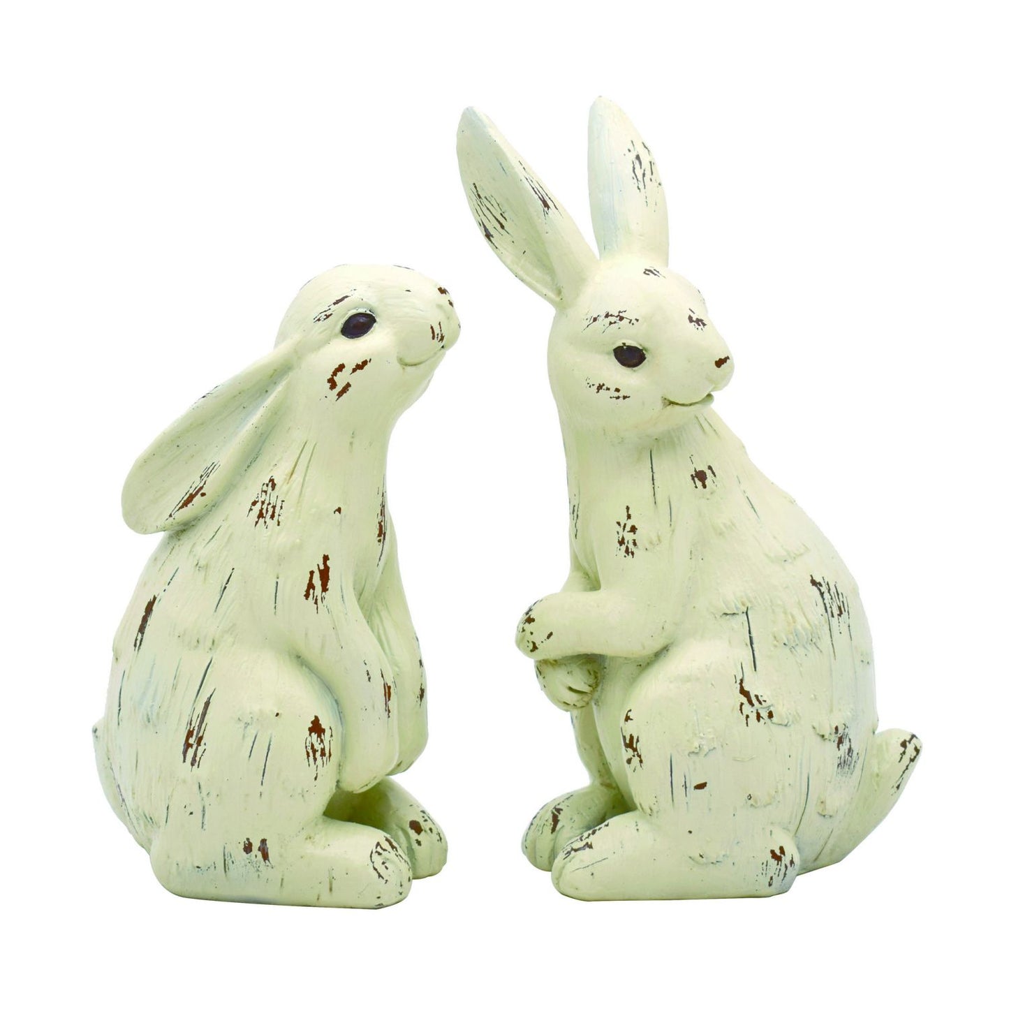 Transpac Resin Beige Bunny Figurine, Set Of 2, Assortment