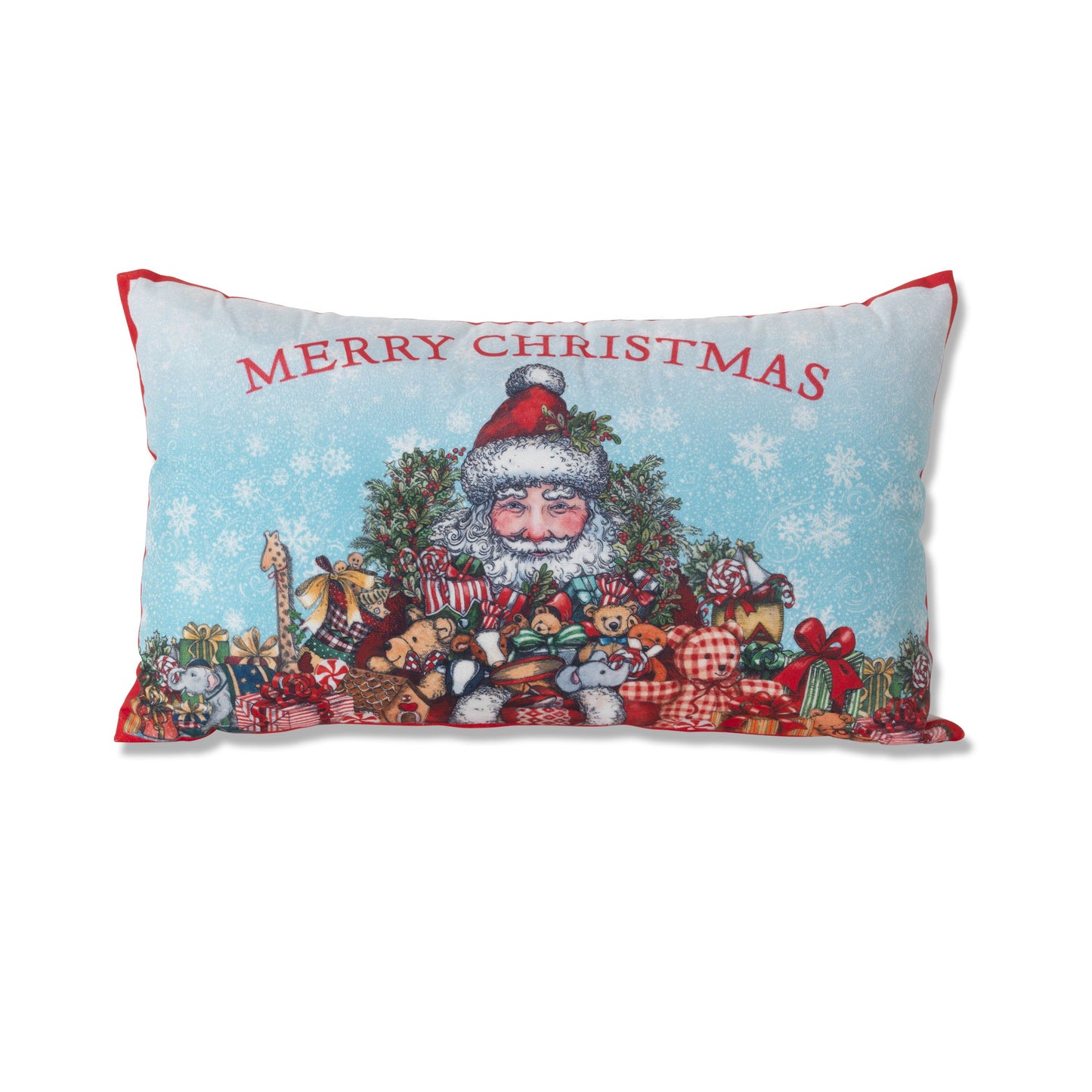 Gerson Company 19.6"L Fabric Holiday Santa Design Pillow