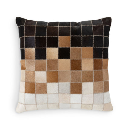 Park Hill Collection Hair-On Hide Leather Patchwork Pillow