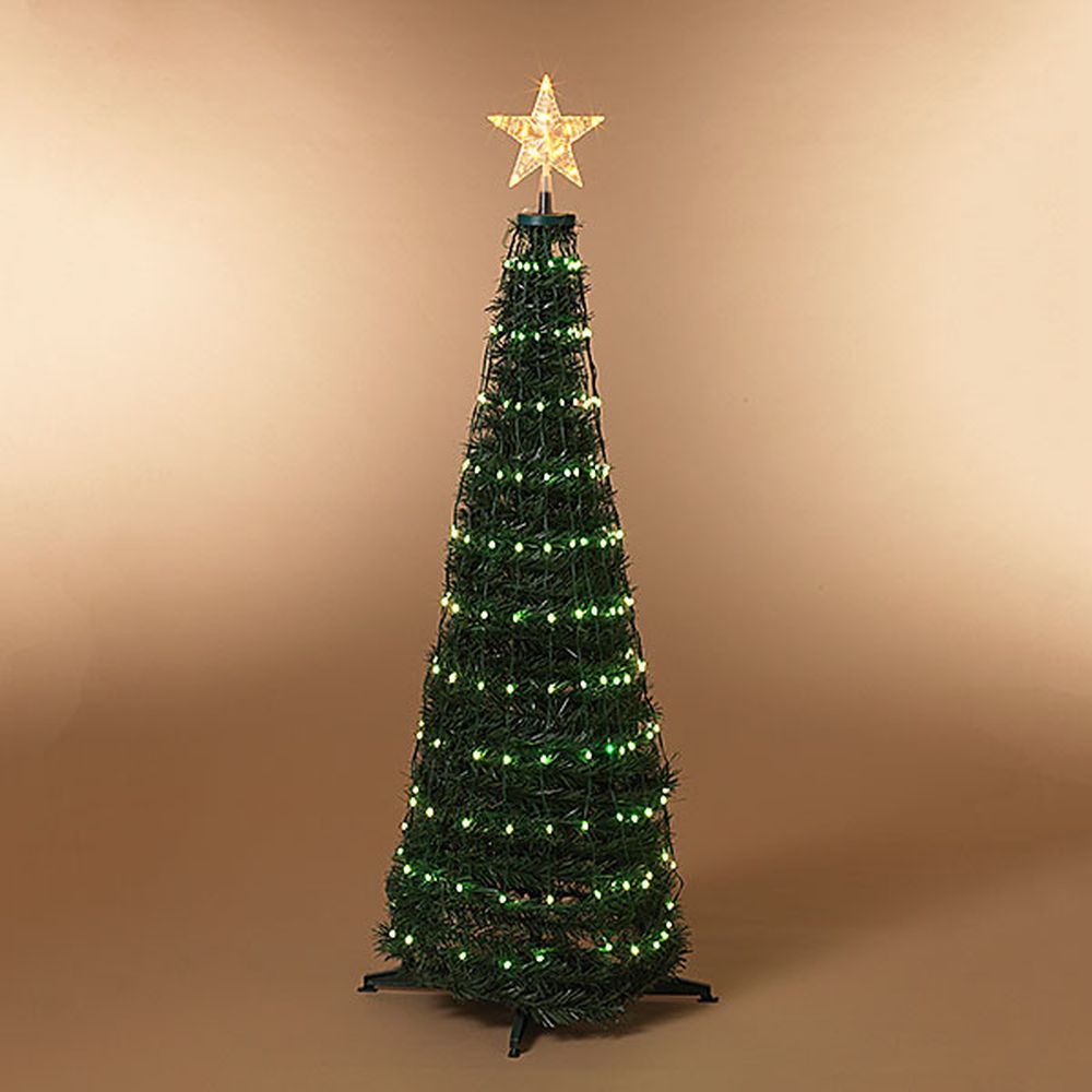 Gerson 4' Electric Steel Frame Tree with 257 Multi-Color Led Lights & Remote