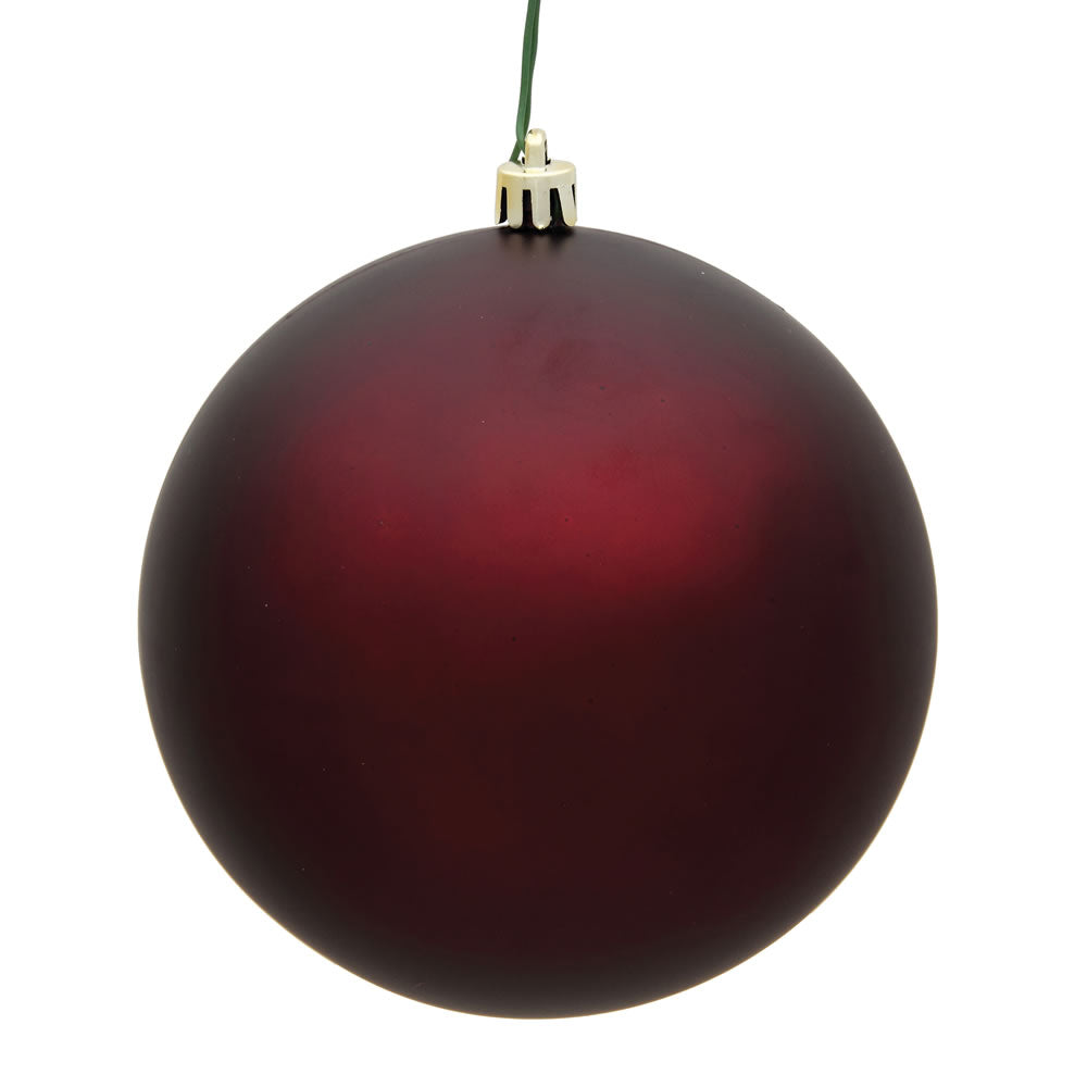 Vickerman 2.4" Burgundy Matte Ball Ornament, 24 per Bag, Plastic
