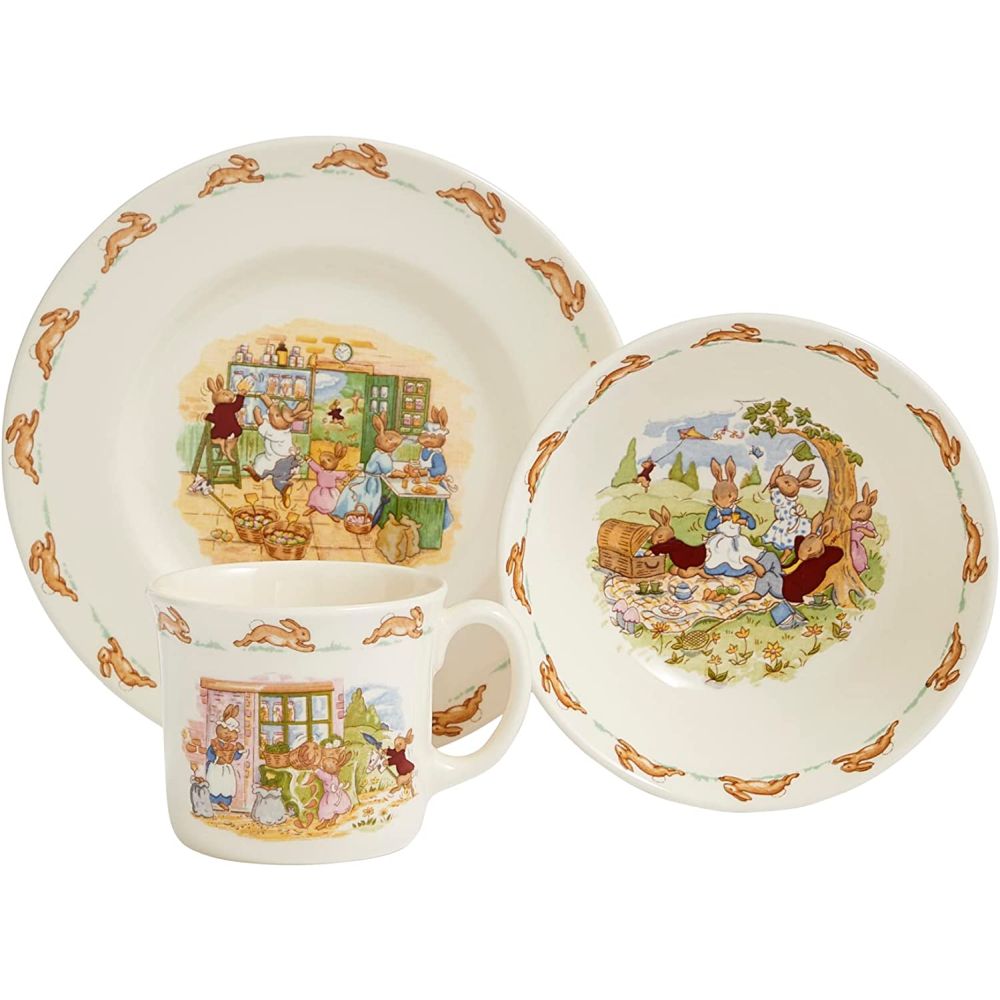 Royal Doulton Bunnykins Childrens Bowl, Plate & Mug 3-Piece Set