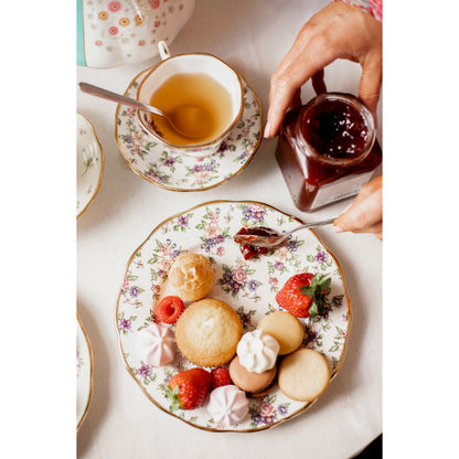 Royal Albert 100 Years Teapot Sugar Cream, 3 Piece Set Englsih Chintz 1940