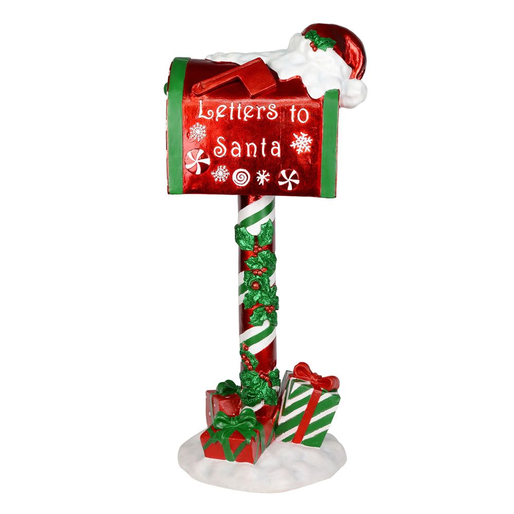 Vickerman 36" Red Mailbox that says Letters To Santa