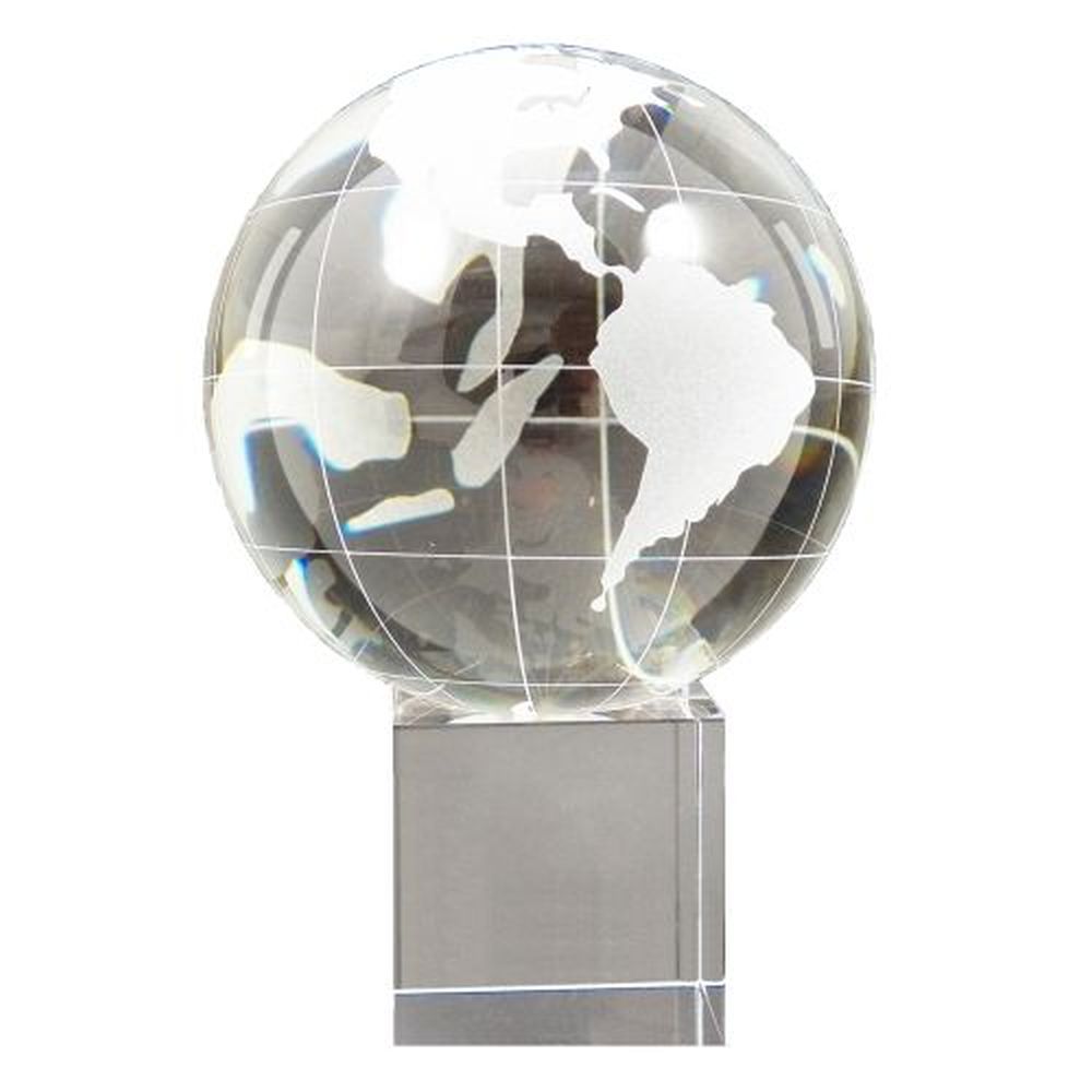 Bey Berk 4" Acetate Etched Glass Globe With Base