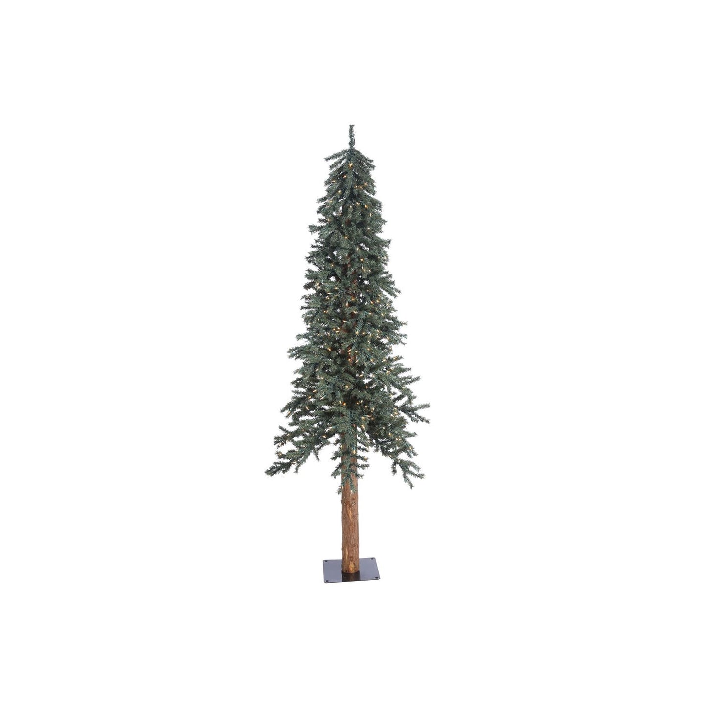 Vickerman 7' Natural Bark Alpine Christmas Tree, Warm White Led Lights