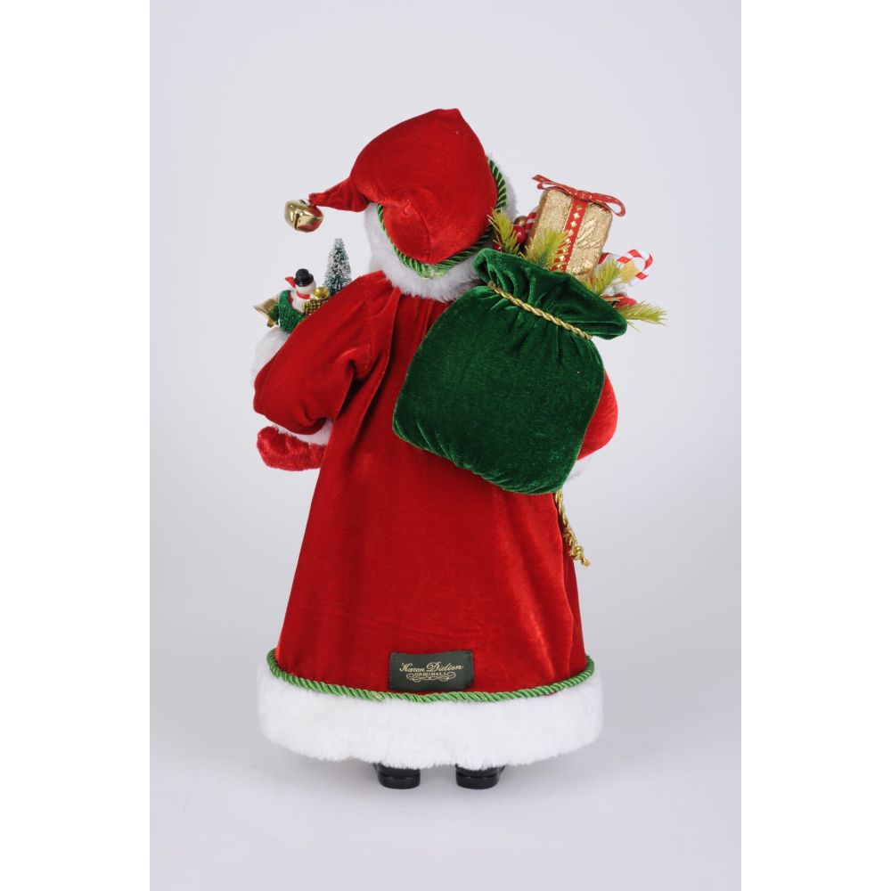 Karen Didion Originals Stocking Santa Figurine, 17 Inches
