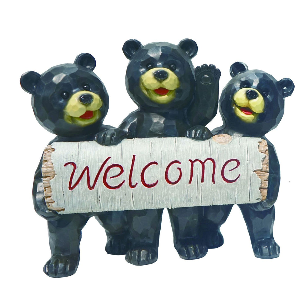 Transpac Resin Welcome Bear Figurine