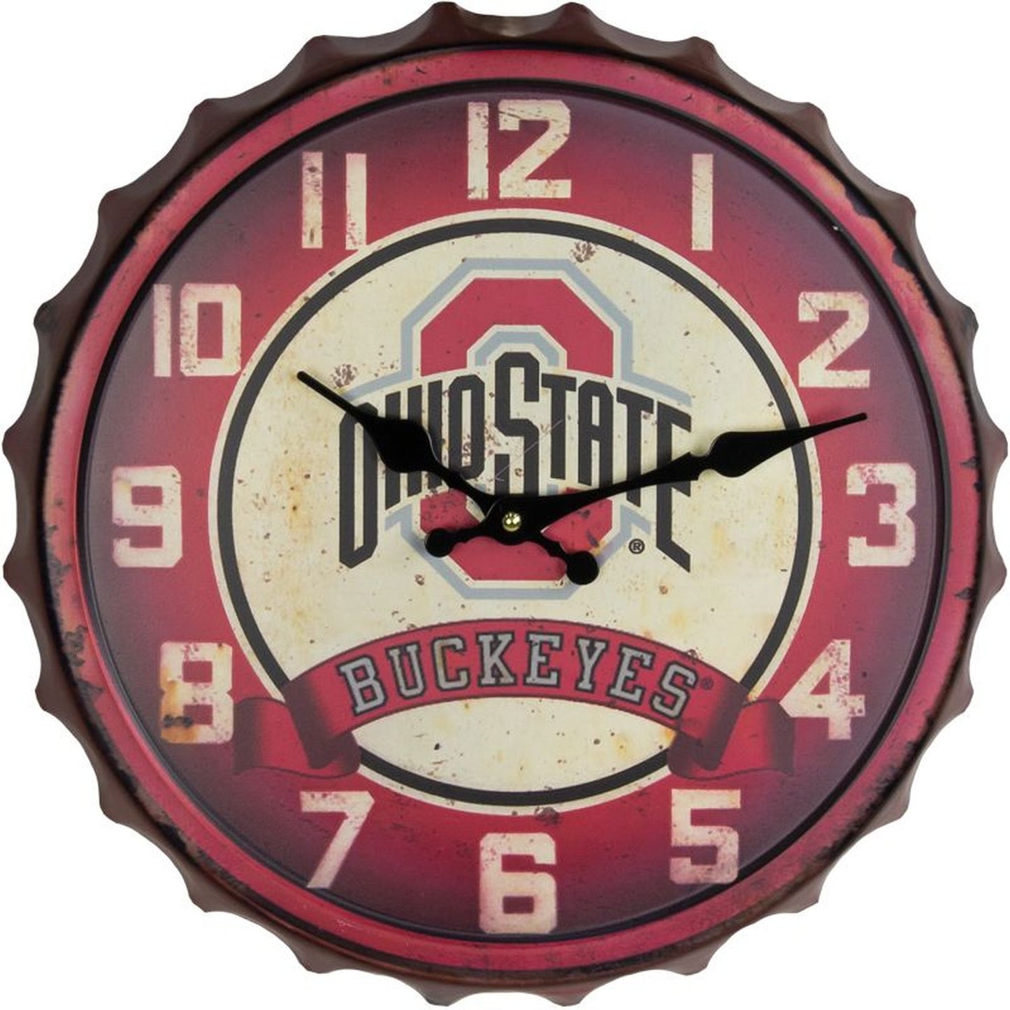 Hanna's Handiworks Ohio State Bottle Cap Clock