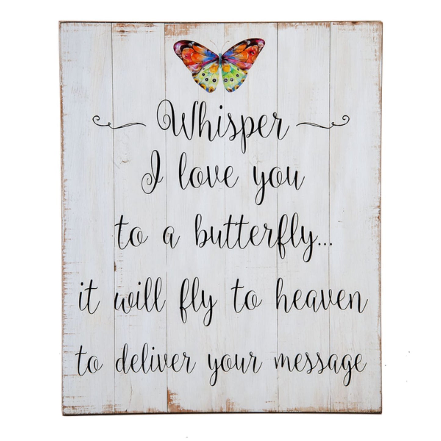 Ganz Wall Plaque - Whisper I Love You To A Butterfly...