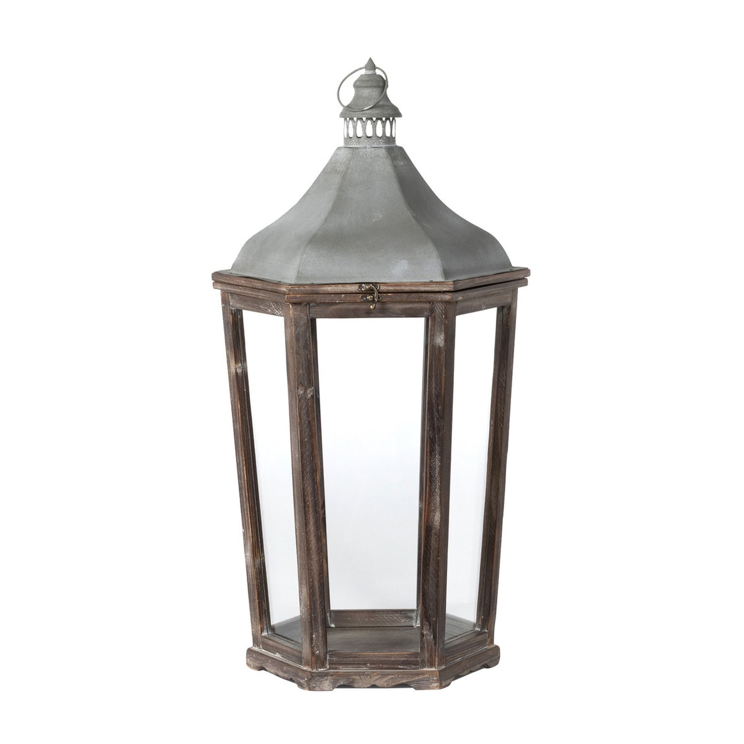 Park Hill Collection Southern Classic Wood & Galvanized Metal Lantern