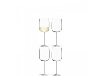 LSA International Set of 4 Borough Wine Glass, Clear