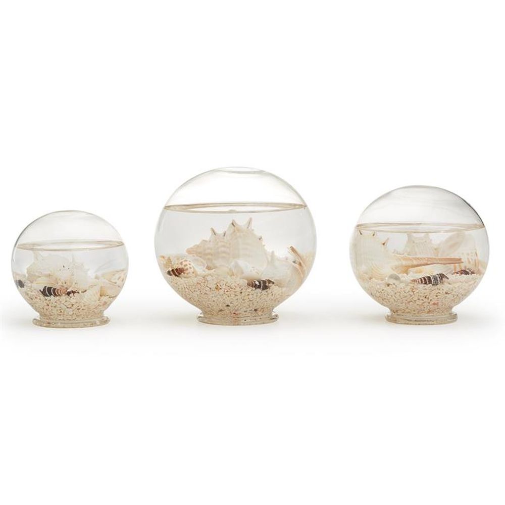 Two's Company Atlantis Set of 3 Decorative Filled Globes Assorted Designs