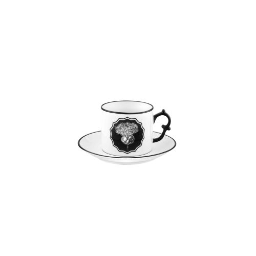 Vista Alegre Christian Lacroix Herbariae Tea Cup And Saucer White