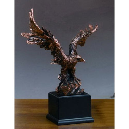 Treasure of Nature Eagle Statue Bronze Finished, Resin