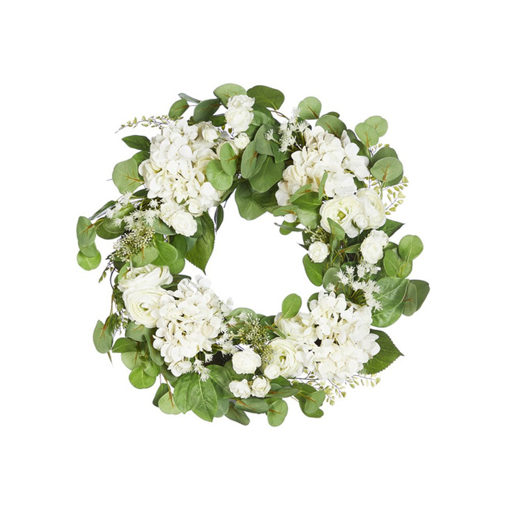 Raz Imports Graceful Living 24-inch Hydrangea and Ranunculus Wreath