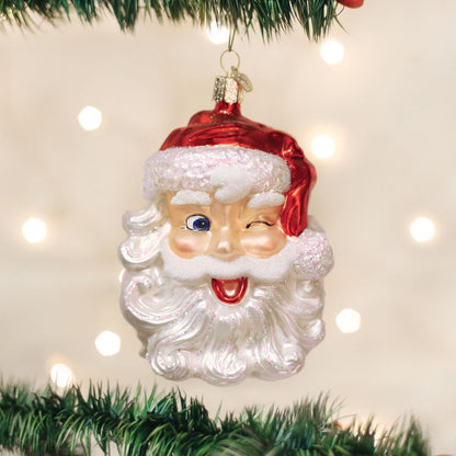 Old World Christmas Winking Santa Ornament