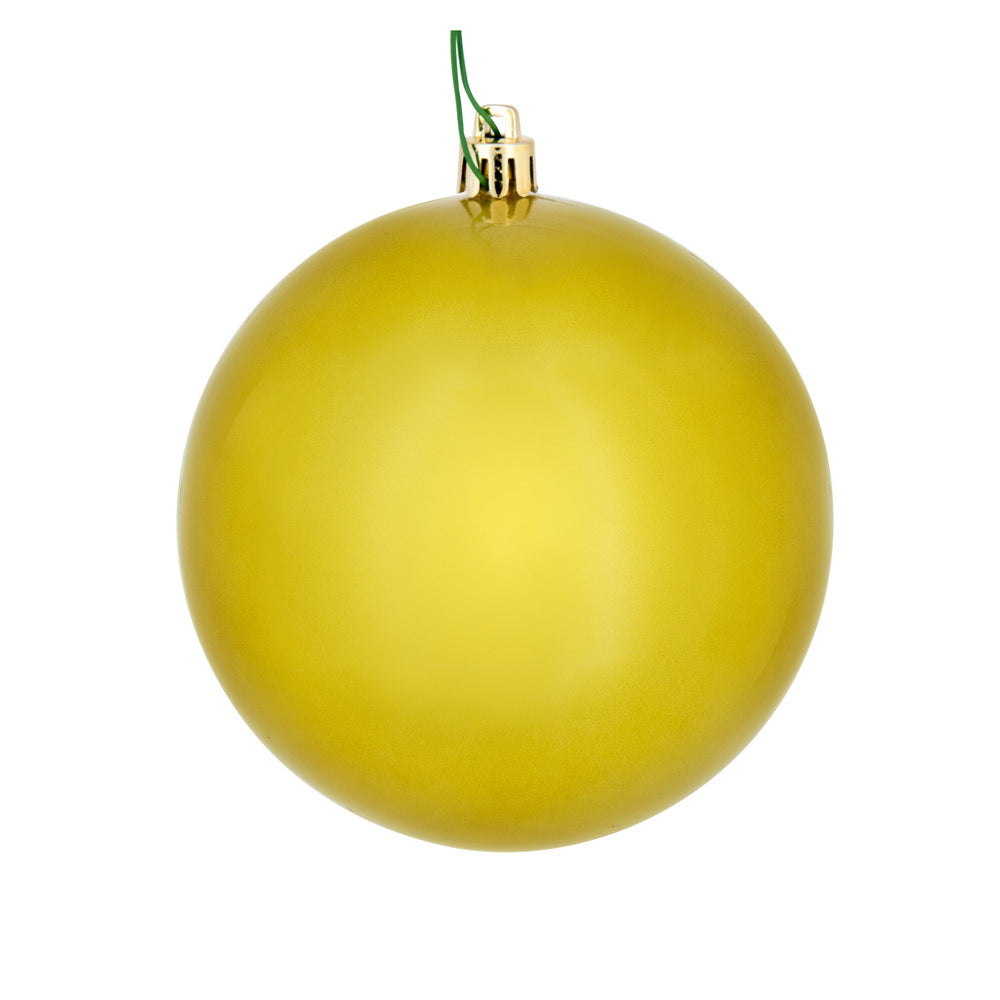 Vickerman 8" Medallion Gold Candy Ball Ornament, Plastic