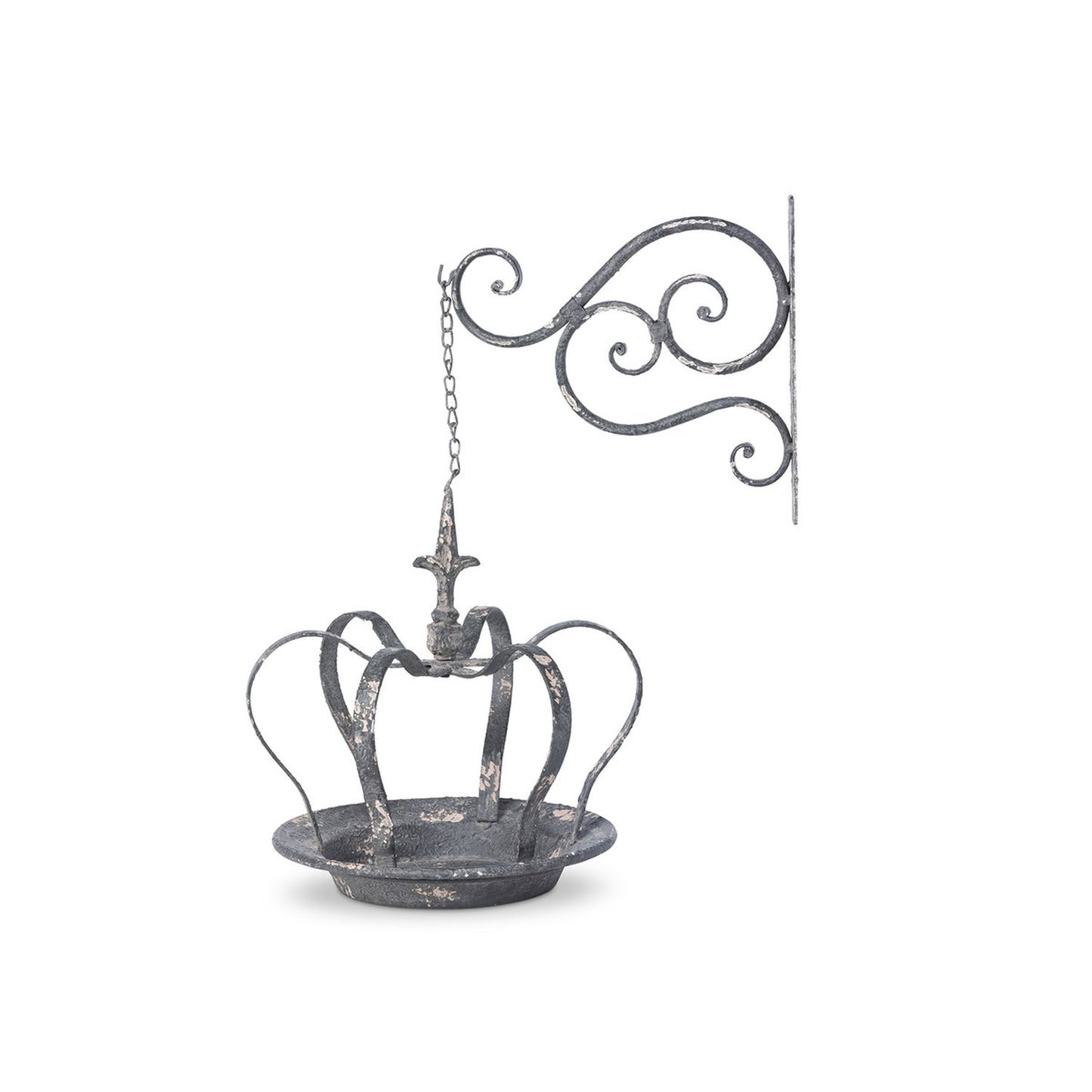 Park Hill Collection Hanging Crown Bird Feeder With Metal Wall Bracket