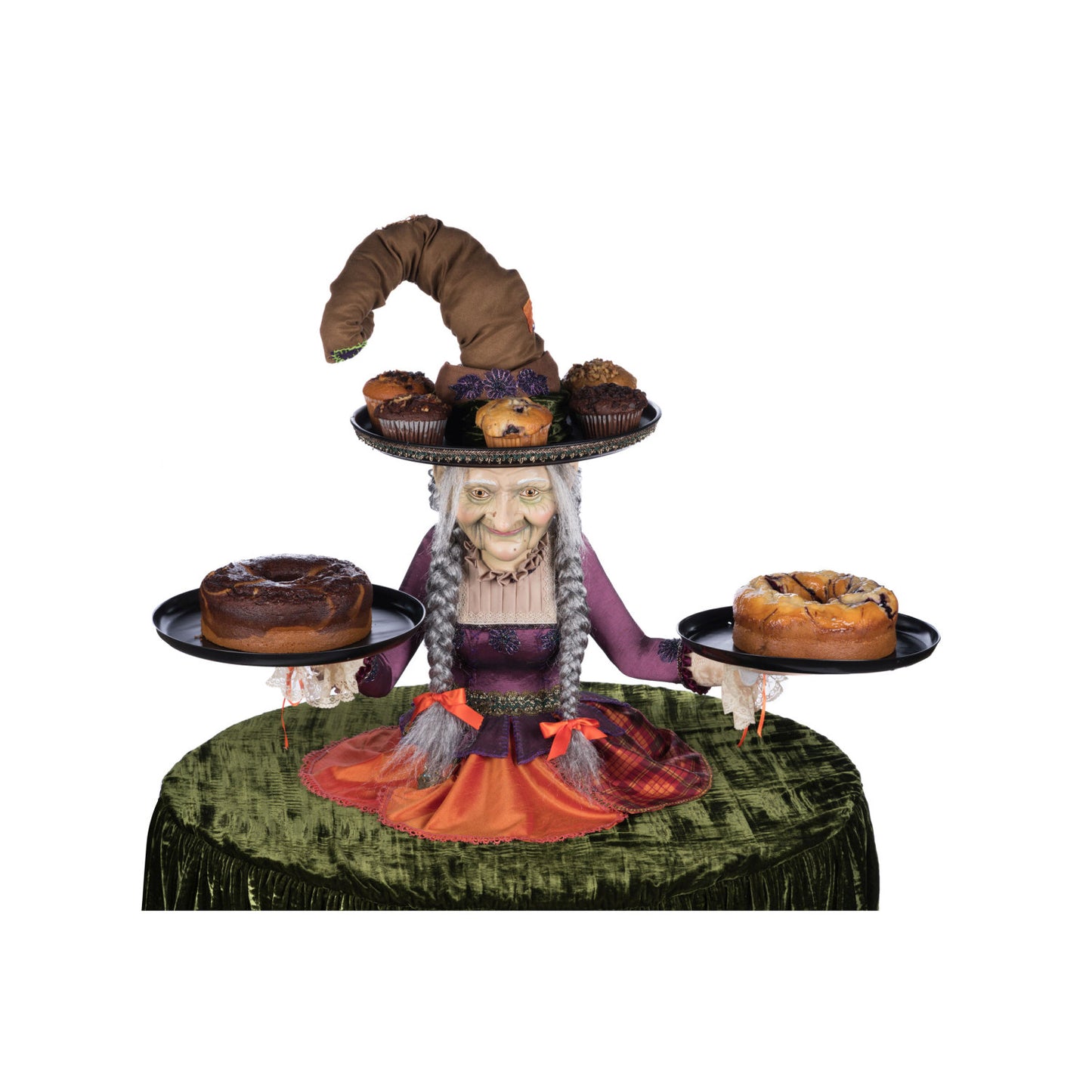 Broomstick Acres 2024 Gertrude Grimoir Witch Cupcake Server, 40-Inch