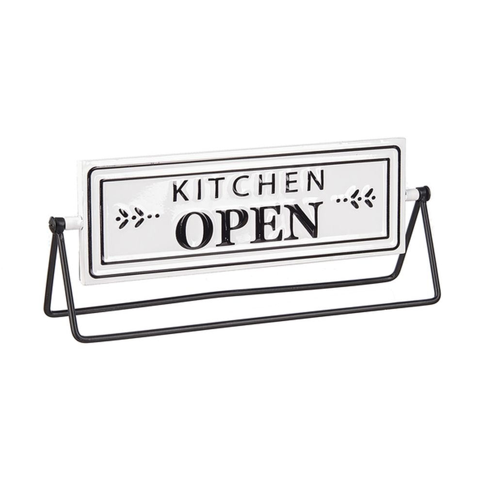 Ganz Embossed Spinning Sign "Kitchen Open" & "Kitchen Closed"