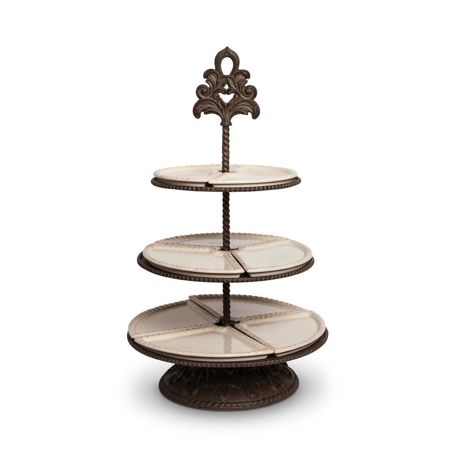 Park Hill Collection Acanthus Pattern 3-Tiered Server