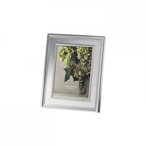 Wedgwood Vera Wang Grosgrain Picture Frame 5x7 Inch Silver