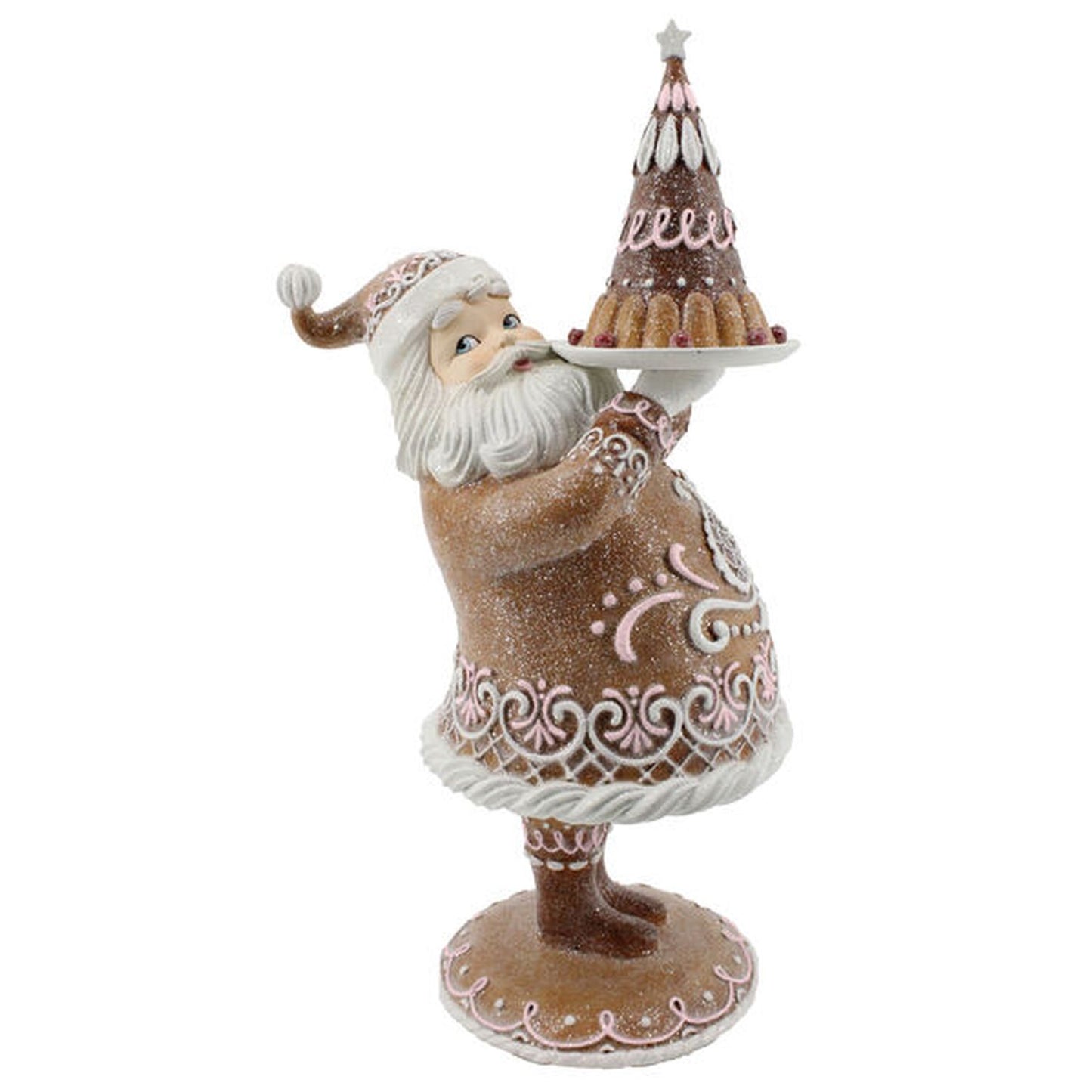 December Diamonds Gingerbread Village Santa With Dessert