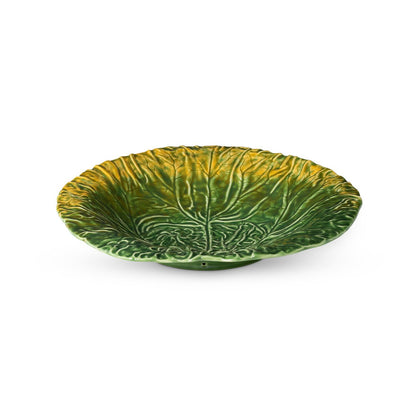 Park Hill Collection Southern Classic Green Cabbage Leaf Ceramic Charger 14" Dia