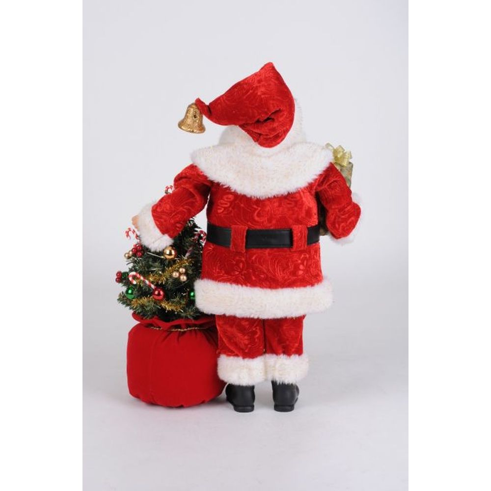 Karen Didion Lighted Santa Bearing Gifts Figurine