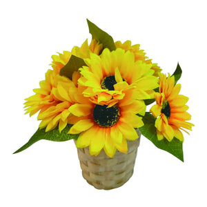 Transpac Sunflower Basket