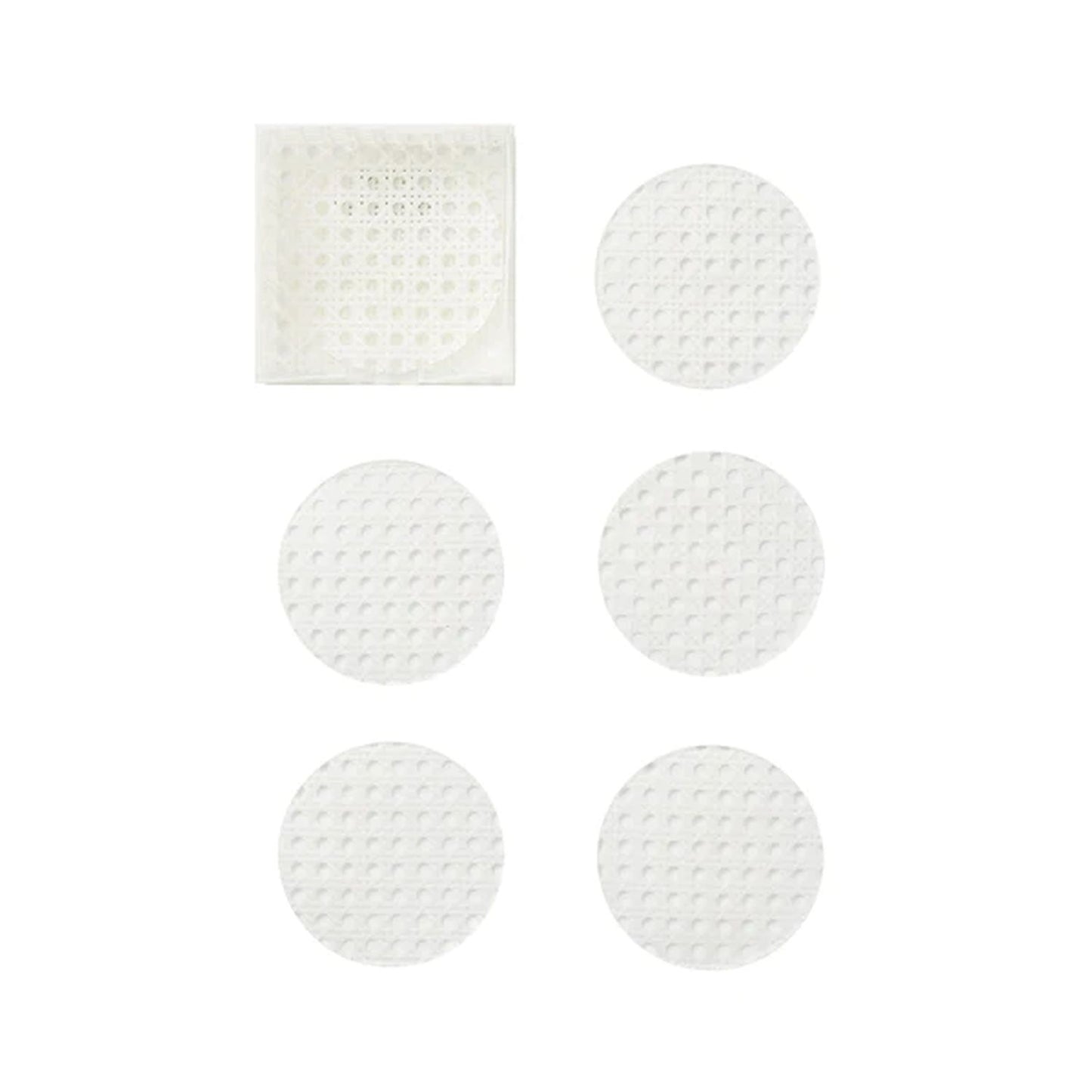 Kim Seybert Reed Coasters in White, Set of 6 in a Caddy