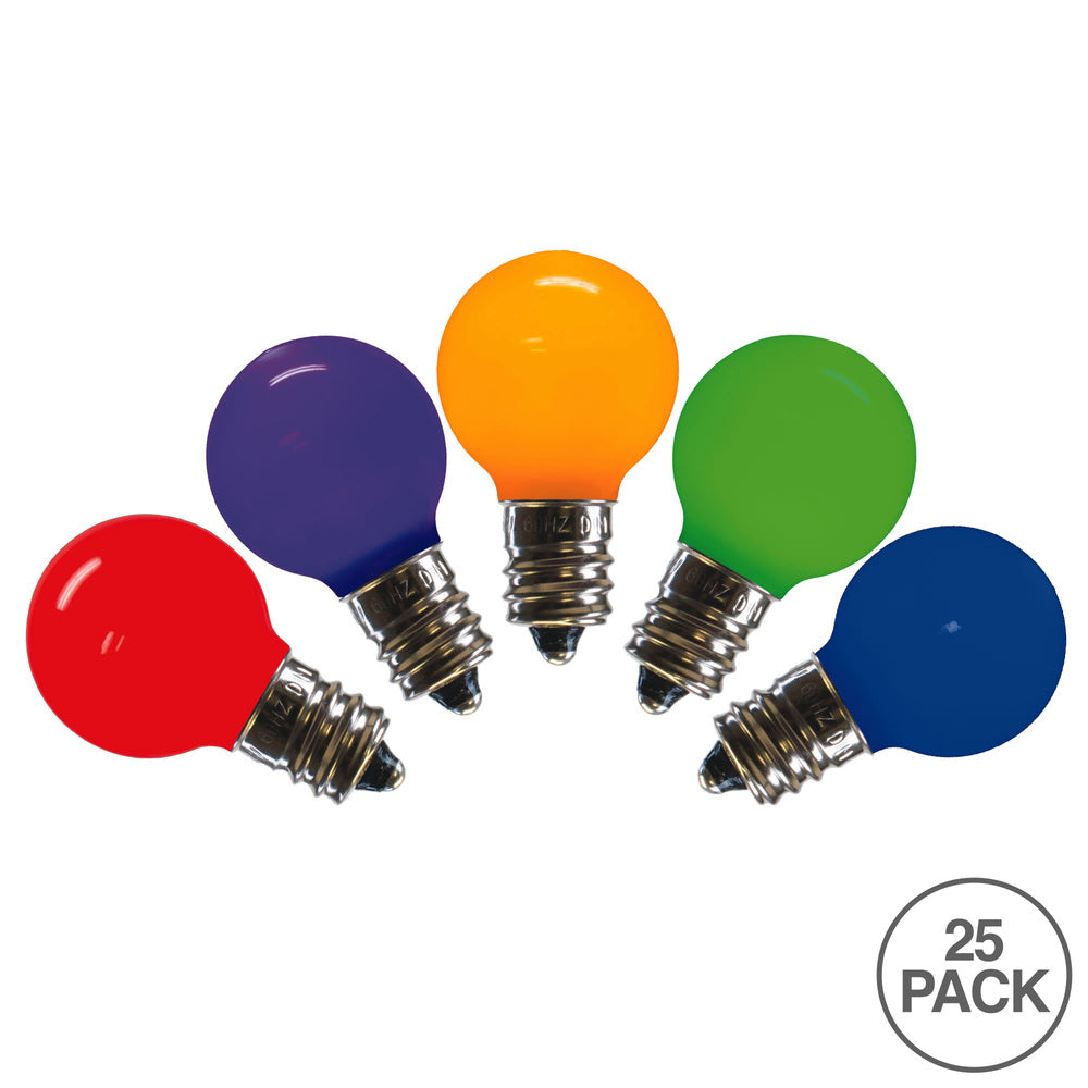 Vickerman G30 Multicolored Ceramic LED Replacement Bulb, package of 25, Ceramic