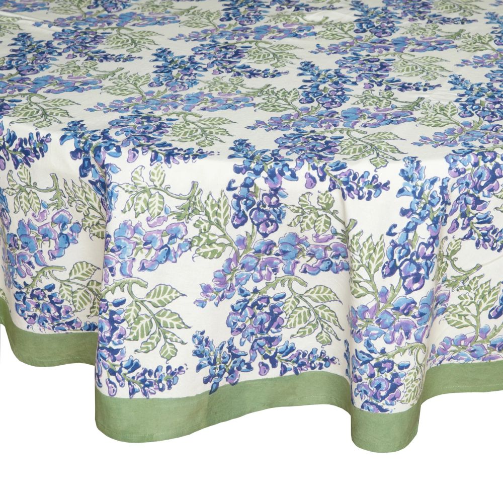 Couleur Nature Wisteria Green/Blue Tablecloth