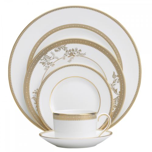 Wedgwood Vera Wang Lace Gold Dinnerware Set, 5 Pieces