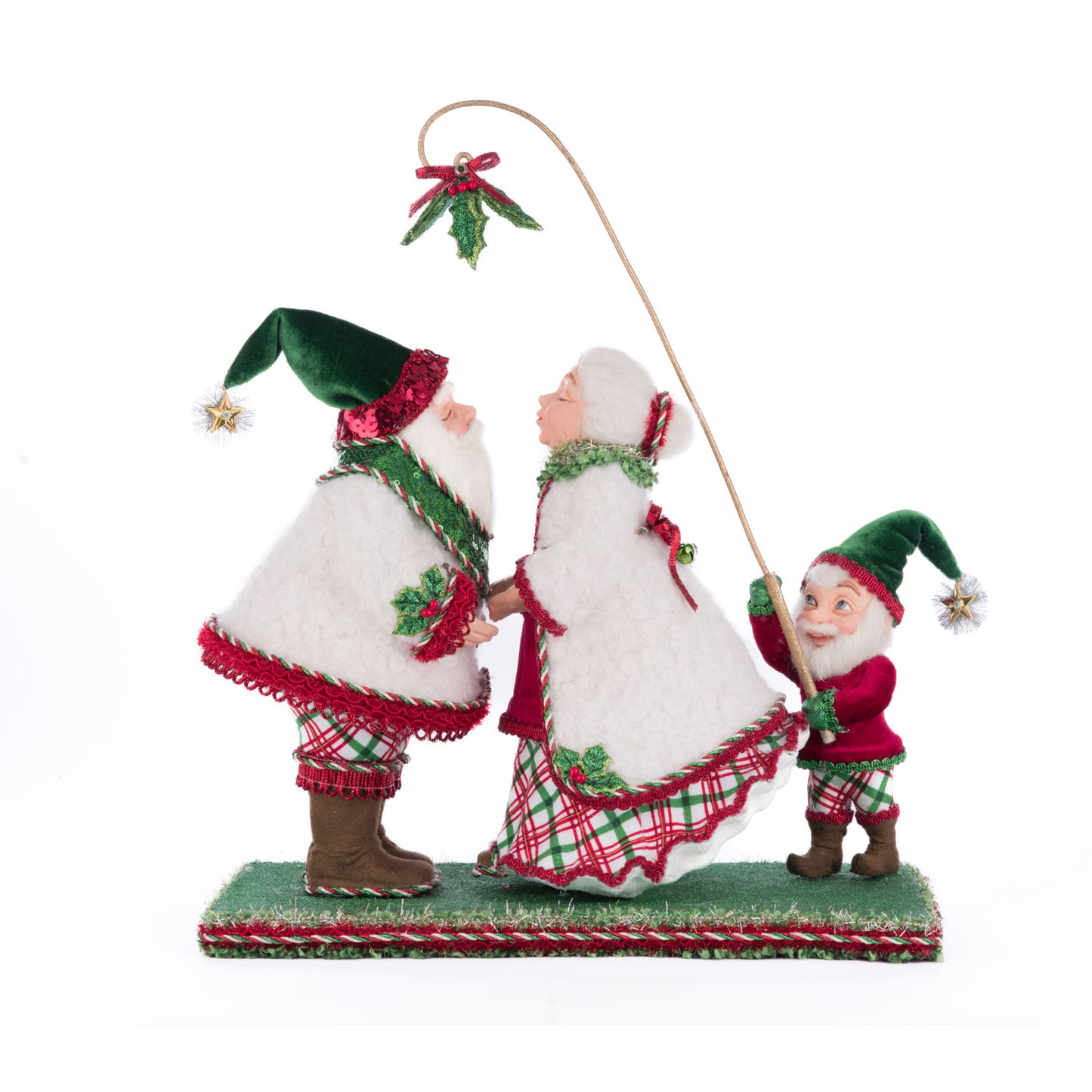 Village Of Holly Woods 2024 Mr. And Mrs. Claus Under The Mistletoe, 14.5-Inch