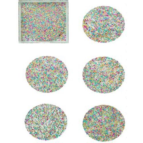 Kim Seybert Set of 6 Prism Coaster in Multicolor