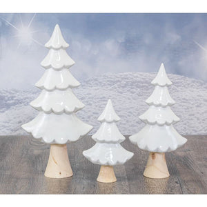 Hanna's Handiworks Snow Dripped Evergreen Tree Set of 3