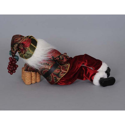 Karen Didion Originals Wine Time Santa Figurine, 14 Inches