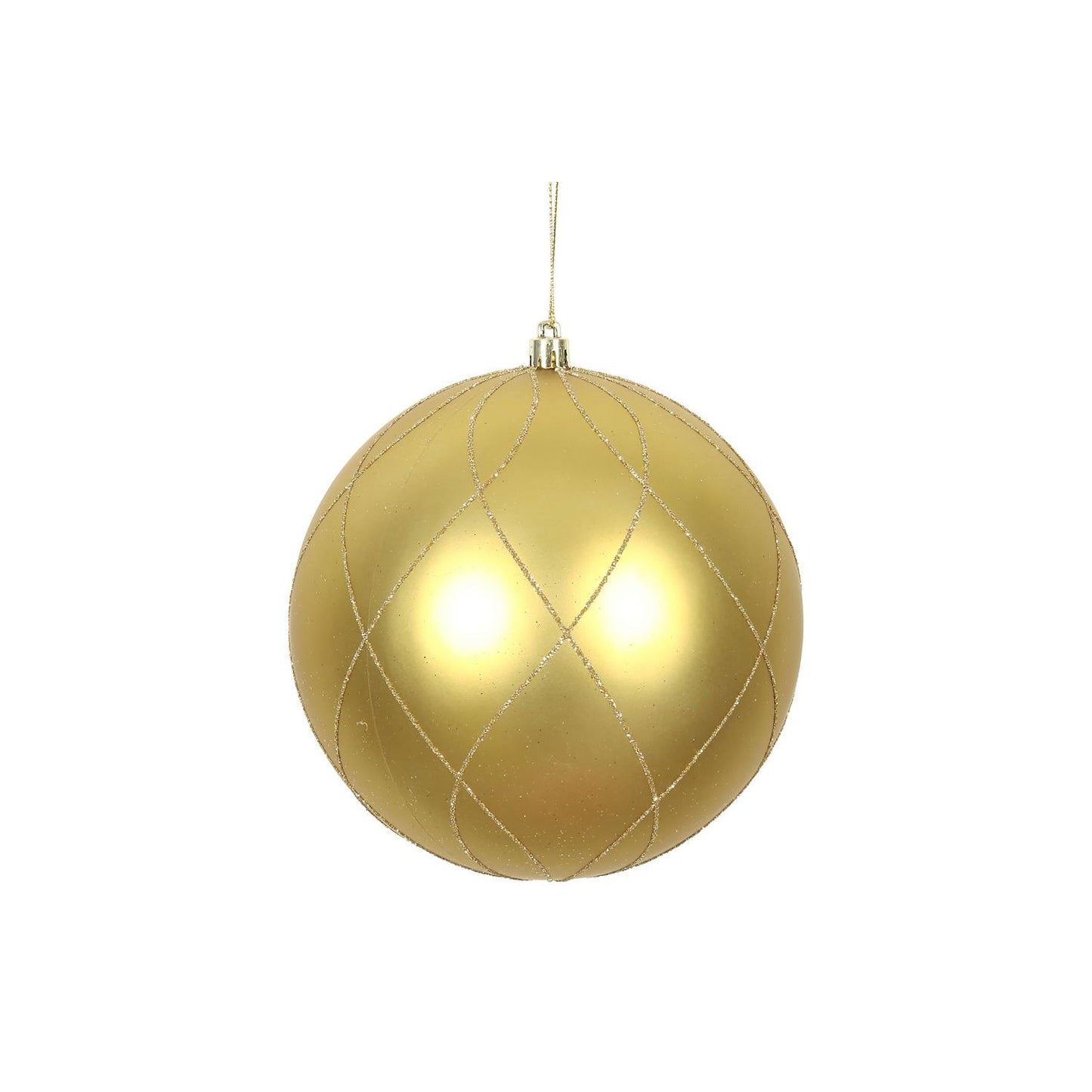 Vickerman 6" Matte And Glitter Swirl Ball Ornament, 3 Per Box