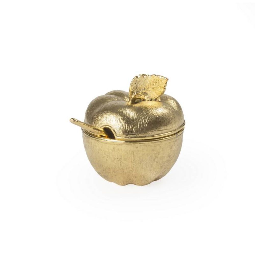 Quest Collection Mini Gold Apple Bowl with Spoon