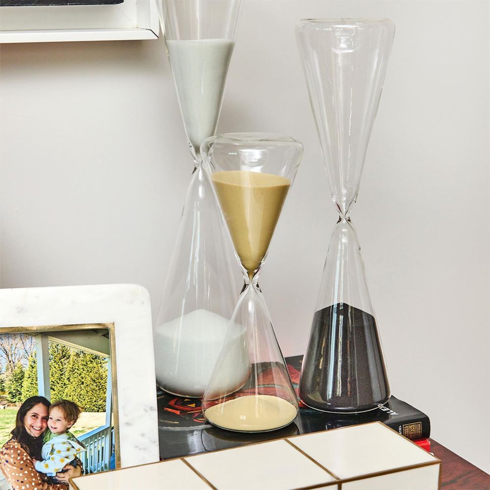 Two's Company Set Of 3 Conical Sand Timer - Glass