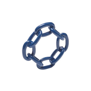 Kim Seybert Enamel Chain Link Napkin Ring, Set Of 4