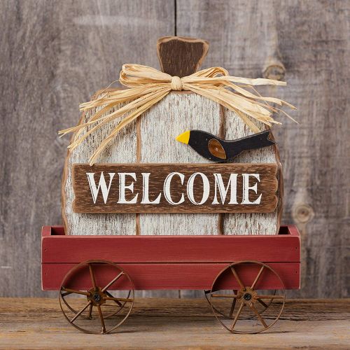 Your Heart's Delight Welcome Cart with Raven, MDF