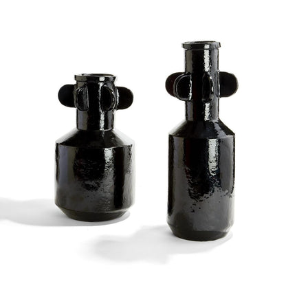 Two's Company Tozai Spindale Set of 2 Black Vase