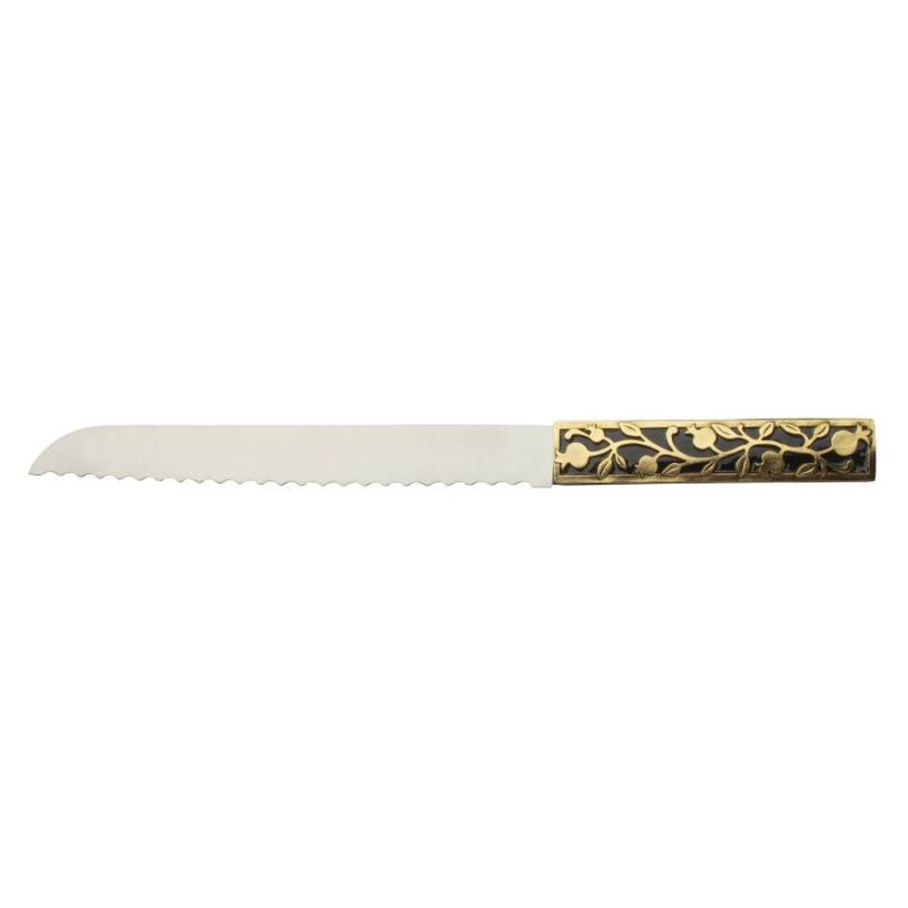 Quest Collection Two Tone Painted Pomegranate Bread Knife
