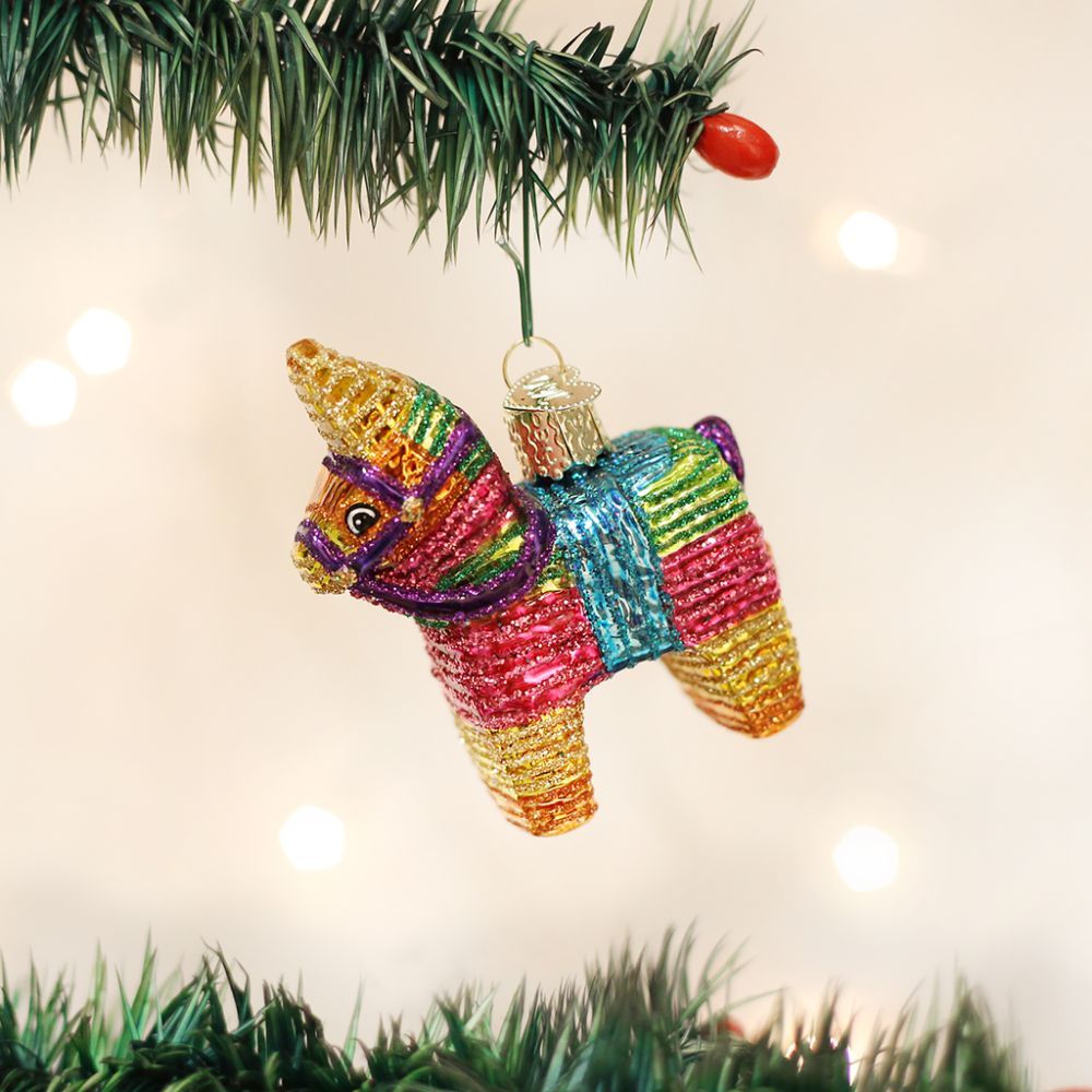 Old World Christmas Glass Pinata Hanging Ornament, Multicolor