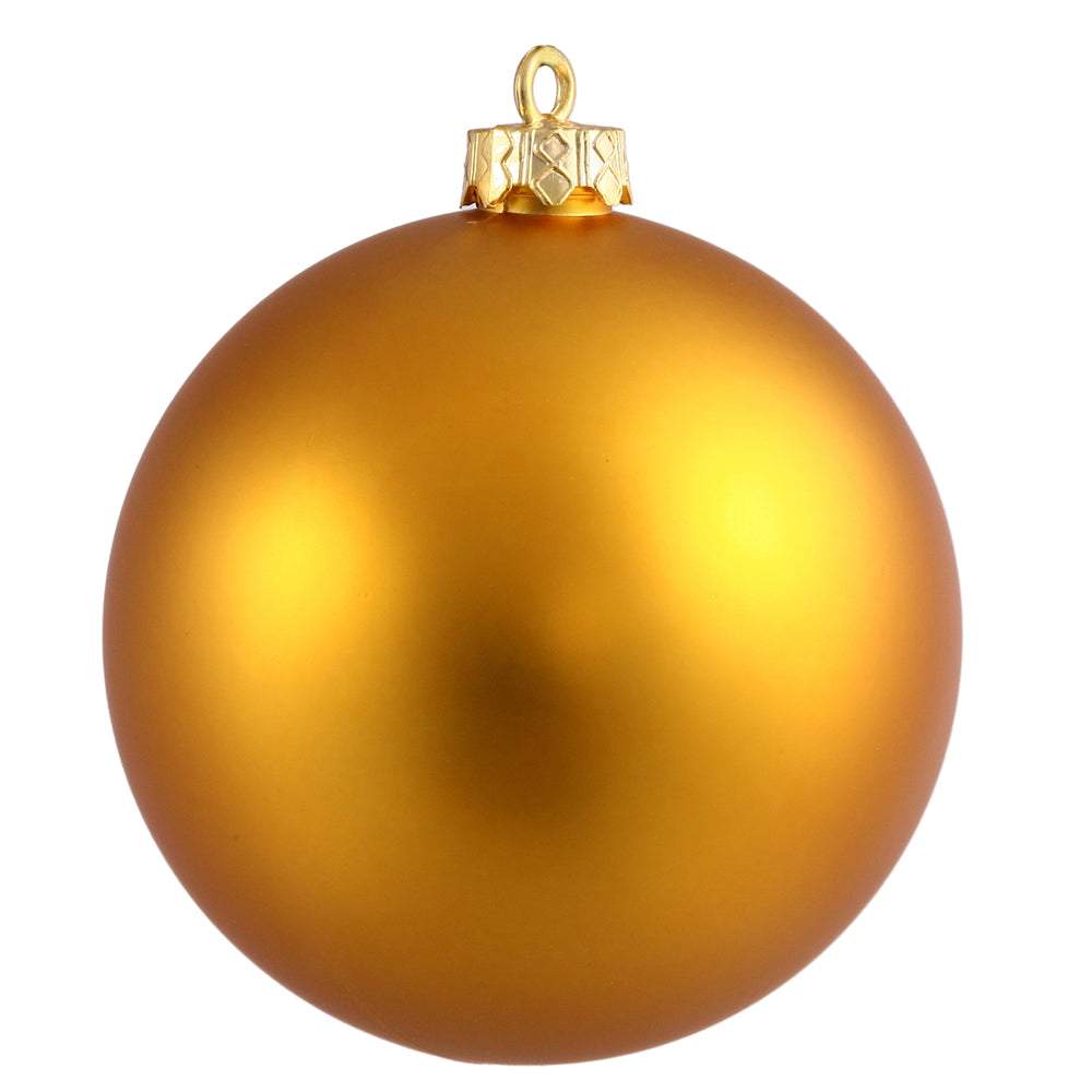 Vickerman 3" Antique Gold Matte Ball Ornament, 12 per Bag, Plastic