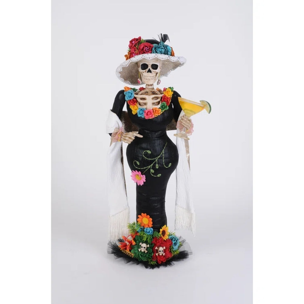 Karen Didion Fiesta Flores Skeleton Figurine Polyresin